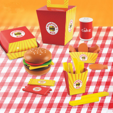 Jouet de hamburger en bois pour enfants